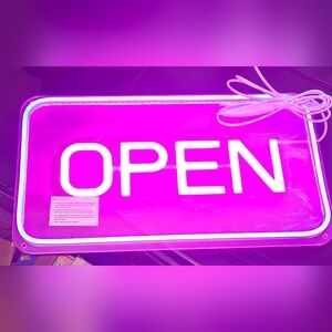 Pink LED Open Sign..brand New Price Is Firm